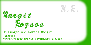 margit rozsos business card